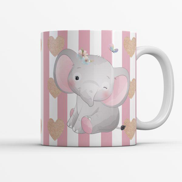 taza personalizada bebe elefante